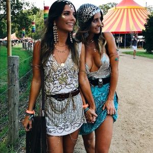 Spell Elsa Sequin Dress in Turquoise S